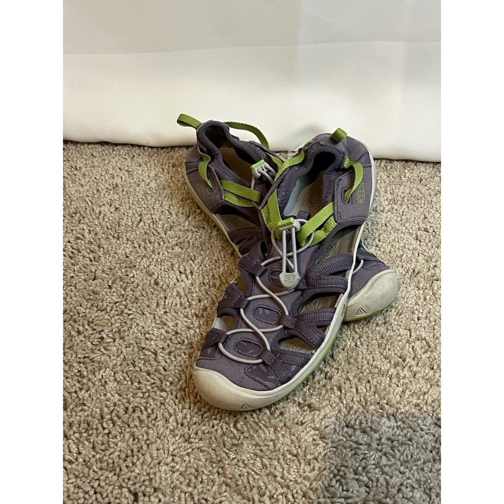 Keen Youth Size 6 Sandals Purple Green Hiking Shoes 1016694 Water Beach‎